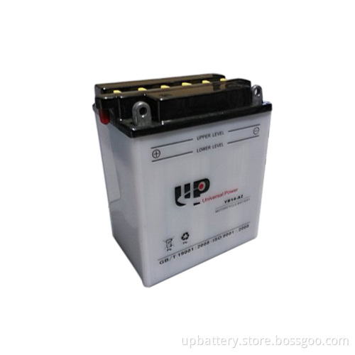 Dry Charged Wented Motorcycle Batteries Yb14-A2 12V 14ah